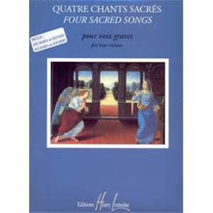 BONNARDOT JACQUELINE - CHANTS SACRES (4) - VOIX GRAVES ET PIANO