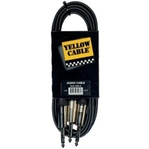 CABLE 2X JACK MONO / 1X JACK STEREO YELLOW CABLE ECO K05-3
