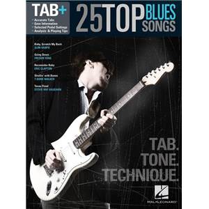 COMPILATION - 25 TOP BLUES SONGS TAB. TONE TECHNIQUE GUITAR RECORDED VERSION
