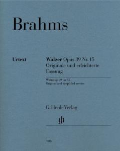 BRAHMS JOHANNES - VALSE OP.39/15 : VERSIONS ORIGINALE ET SIMPLIFIEE - PIANO