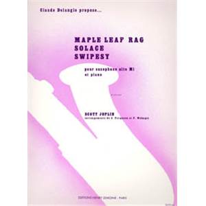JOPLIN SCOTT - MAPLE LEAF RAG / SOLACE / SWIPESY - SAXOPHONE MIB ET PIANO