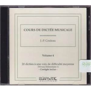 COULEAU JEAN PIERRE - COURS DE DICTEE MUSICALE VOL.4 CD
