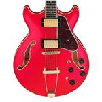 GUITARE ELECTRIQUE HOLLOW BODY IBANEZ AMH90 CRF CHERRY RED FLAT