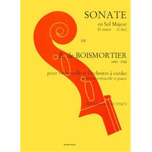 BOISMORTIER JB DE - SONATE EN SOL MAJ. - VIOLONCELLE ET PIANO