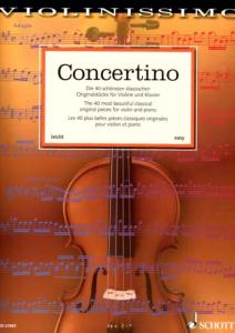 CONCERTINO (LES 40 PLUS BELLES PIECES CLASSIQUES ORIGINALES POUR DEBUTANTS) - VIOLON ET PIANO