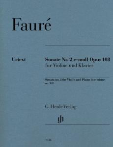 FAURE GABRIEL - SONATE N2 OP.108 EN MI MIN. - VIOLON ET PIANO