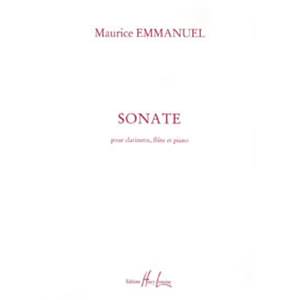 MAURICE EMMANUEL - SONATE - FLUTE, CLARINETTE ET PIANO