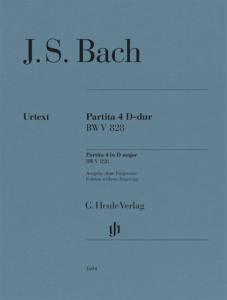 BACH JEAN SEBASTIEN - PARTITA N4 EN RE MAJEUR BWV828 (EDITION SANS DOIGTES) - PIANO
