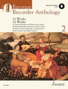 BAROQUE RECORDER ANTHOLOGY VOL.2 +AO - FLUTE A BEC SOPRANO ET PIANO OU GUITARE