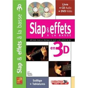 TAUZIN BRUNO - SLAP ET EFFETS A LA BASSE EN 3D + CD + DVD
