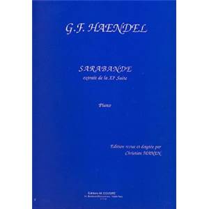 HAENDEL GEORG FRIEDRICH - SARABANDE EXTRAIT DE LA SUITE NO.9 POUR PIANO REV.MANEN
