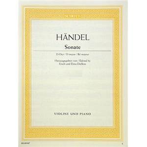 HAENDEL GEORG FRIEDRICH - SONATE NO.13 HWV371 RE MAJEUR VIOLON/PIANO