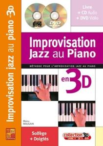 MAUGAIN MANU - IMPROVISATION JAZZ AU PIANO EN 3D +CD +DVD - PIANO