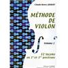 CLAUDE-HENRY JOUBERT - METHODE DE VIOLON VOL.2