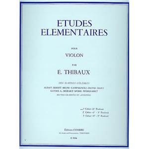 THIBAUX E - ETUDES ELEMENTAIRES VOL.1 (1E POSITION) - VIOLON