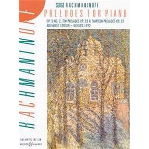 RACHMANINOV SERGUEI - PRELUDES OPP.23 ET32 REV.1992 PIANO