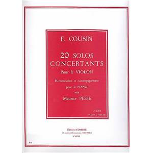COUSIN EMILE - 20 SOLOS CONCERTANTS SERIE N°1 (1 A  10) - VIOLON ET PIANO
