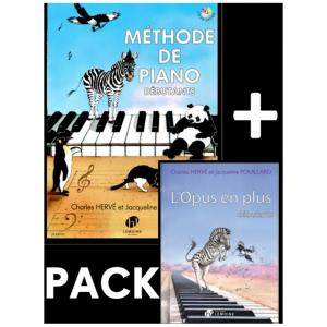 HERVE / POUILLARD - PACK METHODE DE PIANO DEBUTANTS - L'OPUS EN PLUS