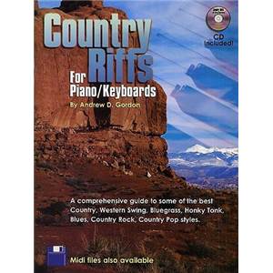 GORDON ANDREW D. - COUNTRY RIFFS FOR PIANO/ KEYBOARDS + CD