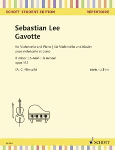 LEE SEBASTIAN - GAVOTTE OPUS 112 EN SI MINEUR - VIOLONCELLE ET PIANO