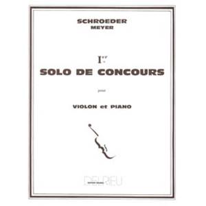 SCHROEDER-MEYER H - SOLO DE CONCOURS N°1 - VIOLON