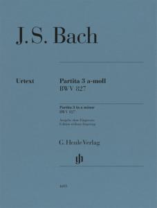 BACH JEAN SEBASTIEN - PARTITA N3 EN LA MINEUR BWV827 (EDITION SANS DOIGTES) - PIANO