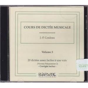 COULEAU JEAN PIERRE - COURS DE DICTEE MUSICALE VOL.3 CD
