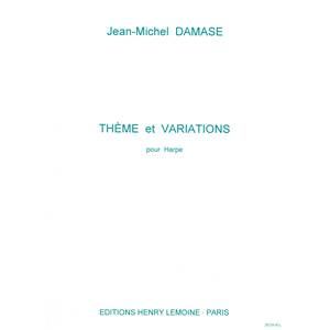 JEAN-MICHEL DAMASE - THEME ET VARIATIONS - HARPE