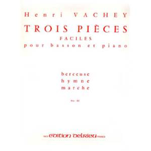 VACHEY HENRI - 3 PIECES FACILES - BASSON ET PIANO
