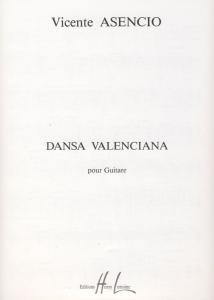ASENCIO VICENTE - DANSA VALENCIANA - GUITARE