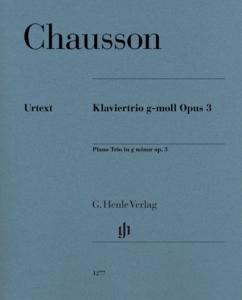 CHAUSSON ERNEST - TRIO OPUS 3 EN SOL MINEUR - VIOLON / VIOLONCELLE ET PIANO