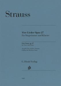 STRAUSS RICHARD - QUATRE LIEDER OPUS 27 - VOIX MOYENNE ET PIANO