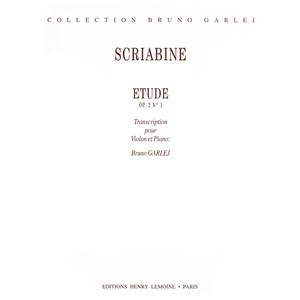SCRIABINE ALEXANDRE - ETUDE OP.2 N°1 - VIOLON ET PIANO