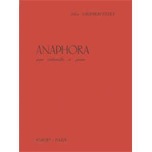 NIKIPROWETZKY TOLIA - ANAPHORA - VIOLON ET PIANO