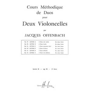 OFFENBACH JACQUES - COURS METHODIQUE DE DUOS POUR DEUX VIOLONCELLES OP.50 VOL.2 - 2 VIOLONCELLES