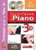 MINVIELLE SEBASTIA PIERRE - TECHNIQUES POUR LE PIANO EN 3D + CD + DVD