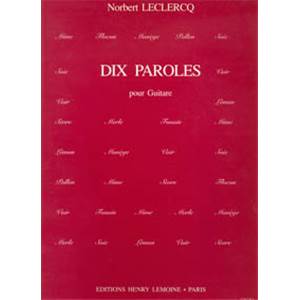 LECLERCQ NORBERT - PAROLES (10) - GUITARE