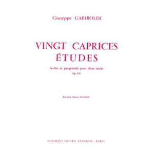 GARIBOLDI GIUSEPPE - CAPRICES-ETUDES (20) OP.333 - FLUTE