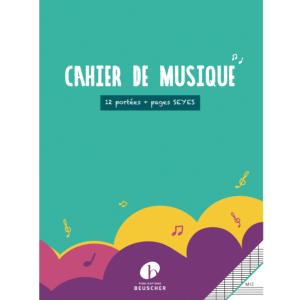CAHIER DE MUSIQUE MIXTE 12 PORTEES M12