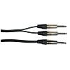 CABLE 2X JACK MONO / 1X JACK STEREO YELLOW CABLE ECO K05-3