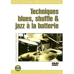 CHEVALIER / RIDACKER - DVD TECHNIQUES BLUES SHUFFLE ET JAZZ A LA BATTERIE (2 DVD)