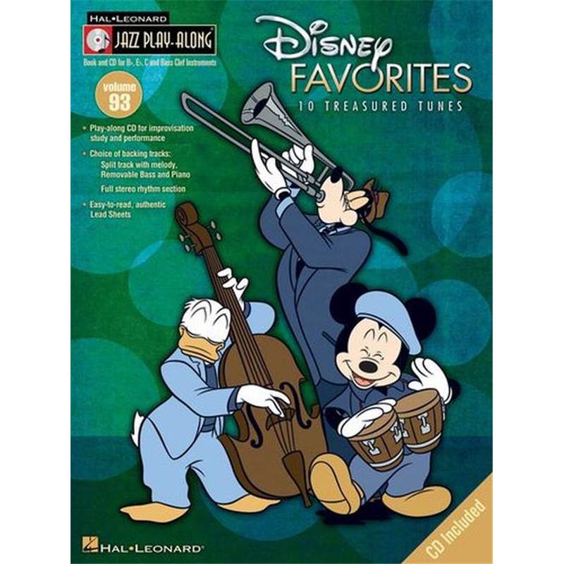 Disney Jazz Play Along Vol 093 Disney Favorites Cd Paul Beuscher Com