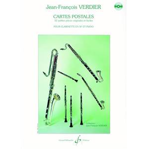 VERDIER JEAN FRANCOIS - CARTES POSTALES+ CD  POUR CLARINETTE