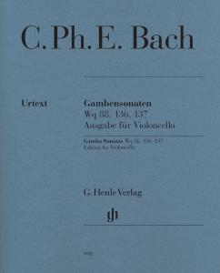 BACH CARL PHILIPP EMANUEL - SONATES POUR VIOLE DE GAMBE WQ 88-136-137 - VIOLONCELLE/PIANO