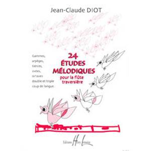 DIOT JEAN-CLAUDE - ETUDES MELODIQUES (24) - FLUTE