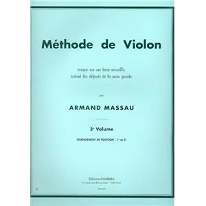 MASSAU ARMAND - METHODE DE VIOLON VOL.3 POSITIONS NO.1 ET 3