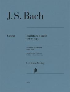 BACH JEAN SEBASTIEN - PARTITA N6 EN MI MINEUR BWV830 (EDITION SANS DOIGTES) - PIANO