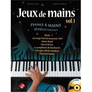 CAMBRIER J./COHEN R. - JEUX DE MAINS PAINO 4 MAINS VOL.1 + CD