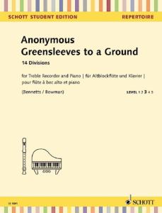 ANONYME - GREENSLEEVES TO A GROUND - FLUTE A BEC ALTO ET PIANO