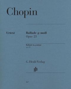 CHOPIN FREDERIC - BALLADE OP.23 EN SOL MINEUR - PIANO